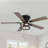 52''5-Blade Flush Ceiling fan with Light Kit and Control Included-480509894
