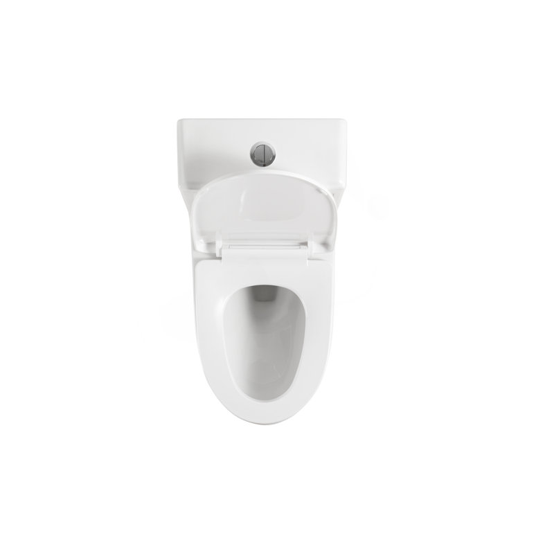 1.1/1.6 GPF Elongated Comfort Height Super Quite Flushing Floor Mounted One-Piece Toilet, CUPC Certified, Watersense Cetified, Ceramic, White Color, Soft Close Seat