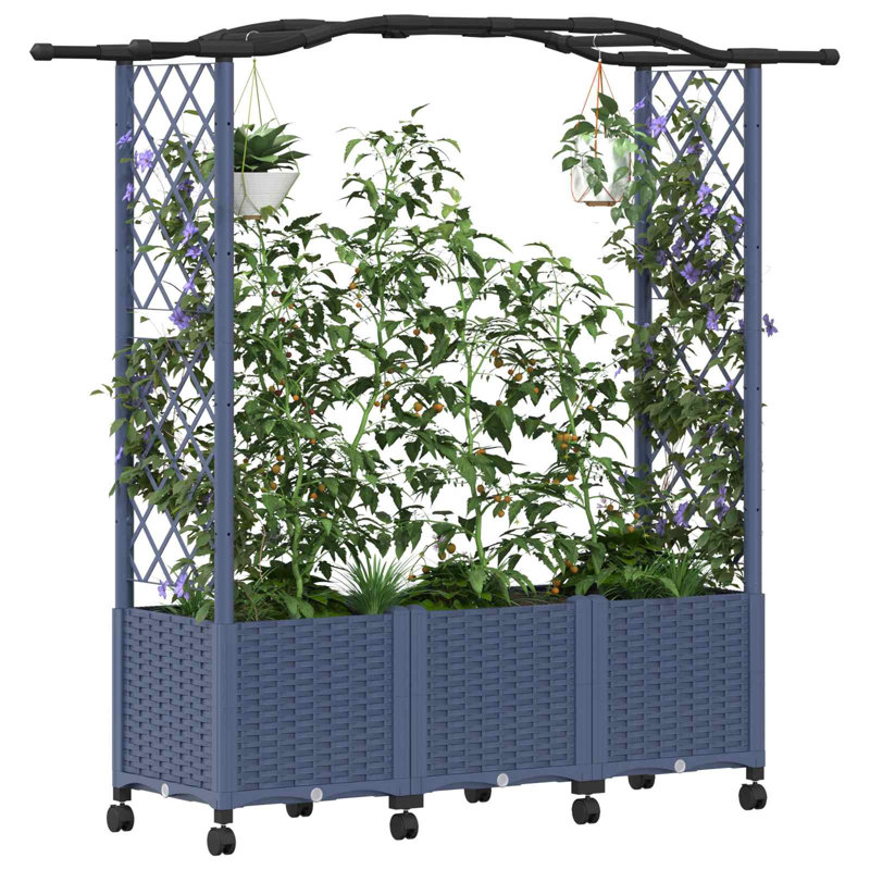 Raised Garden Bed, 144cm H x 164cm W x 40cm D, Blue