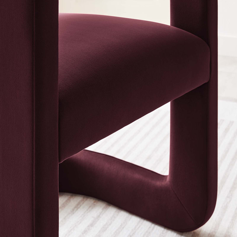 Modway Winslow 23.4'' W Velvet Armchair, Mulberry Velvet