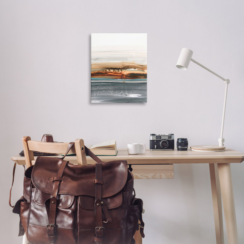 Toile abstraite rayée, art mural par Victoria Barnes, H 30 po x l 24 po