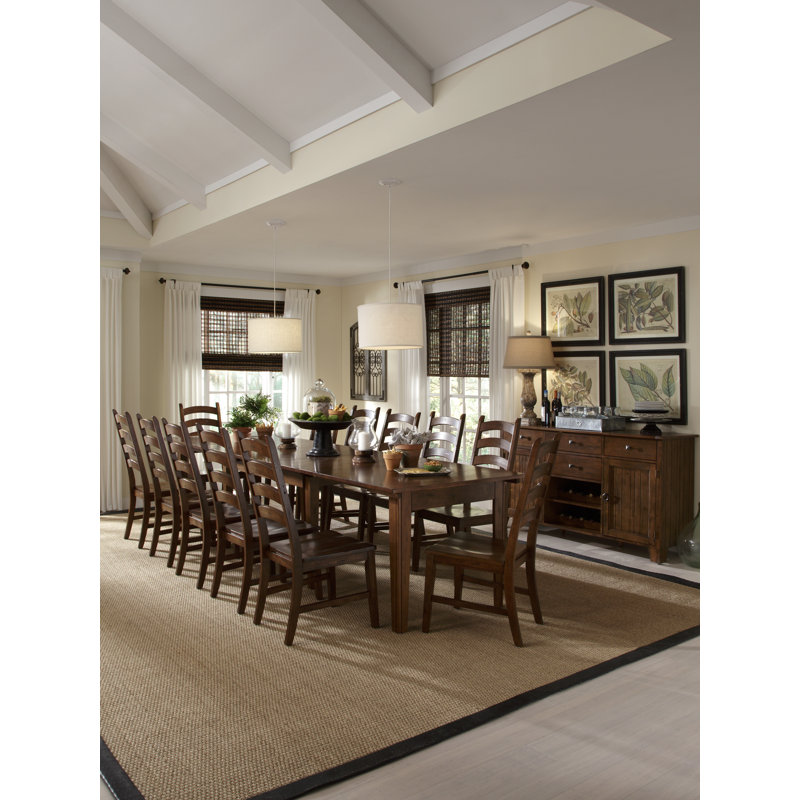 Destinie 12-Person Extendable Solid Wood Dining Set