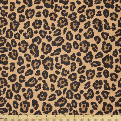 Derman Leopard Texture Illustration Exotic Fauna Multi-Purpose Fabric
