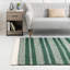 Tapis vert / beige tissé à la machine Aurimas-806941240