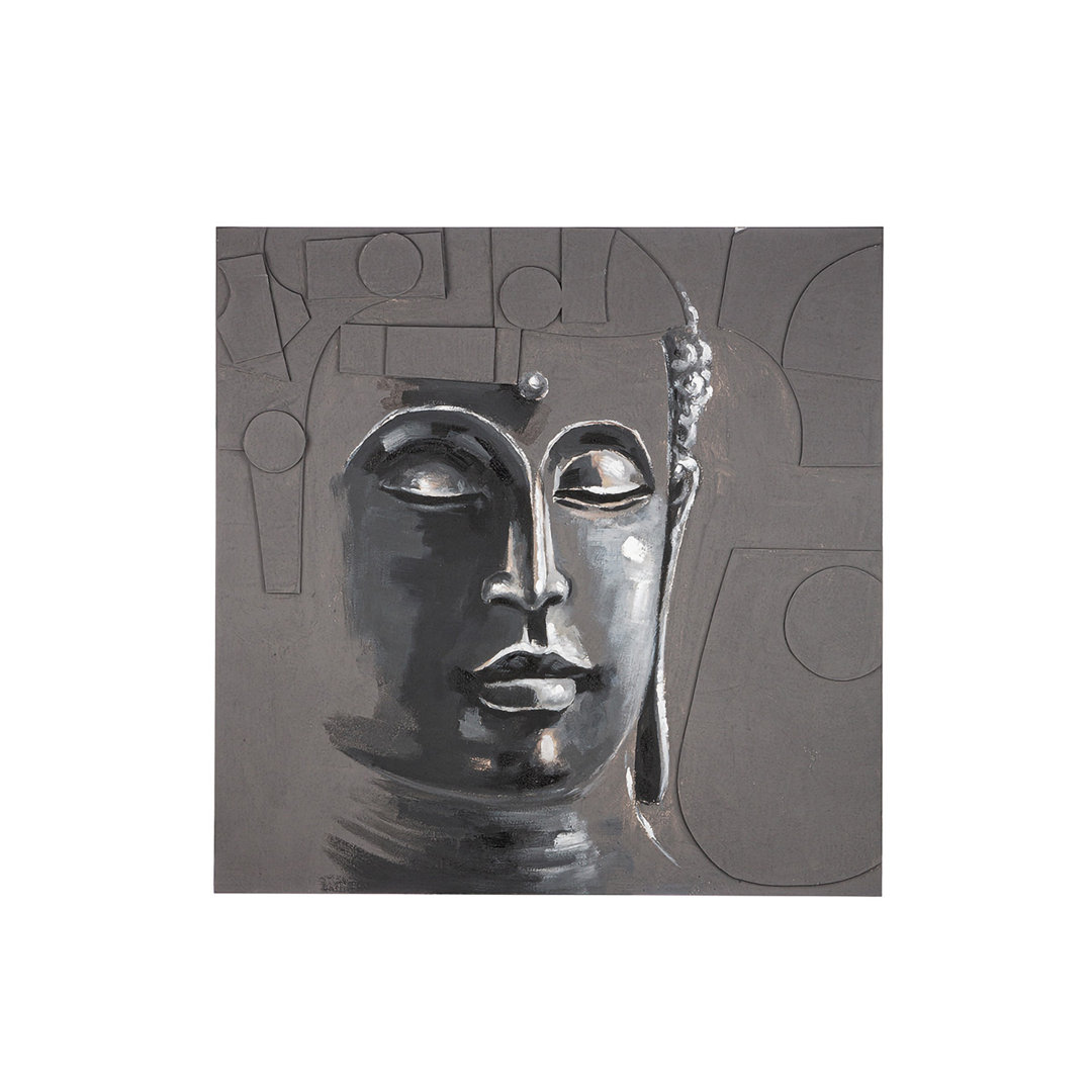 Bild Buddha grau H. 100 cm