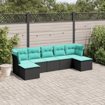 Ensemble de canapé de patio 7 pièces avec coussins