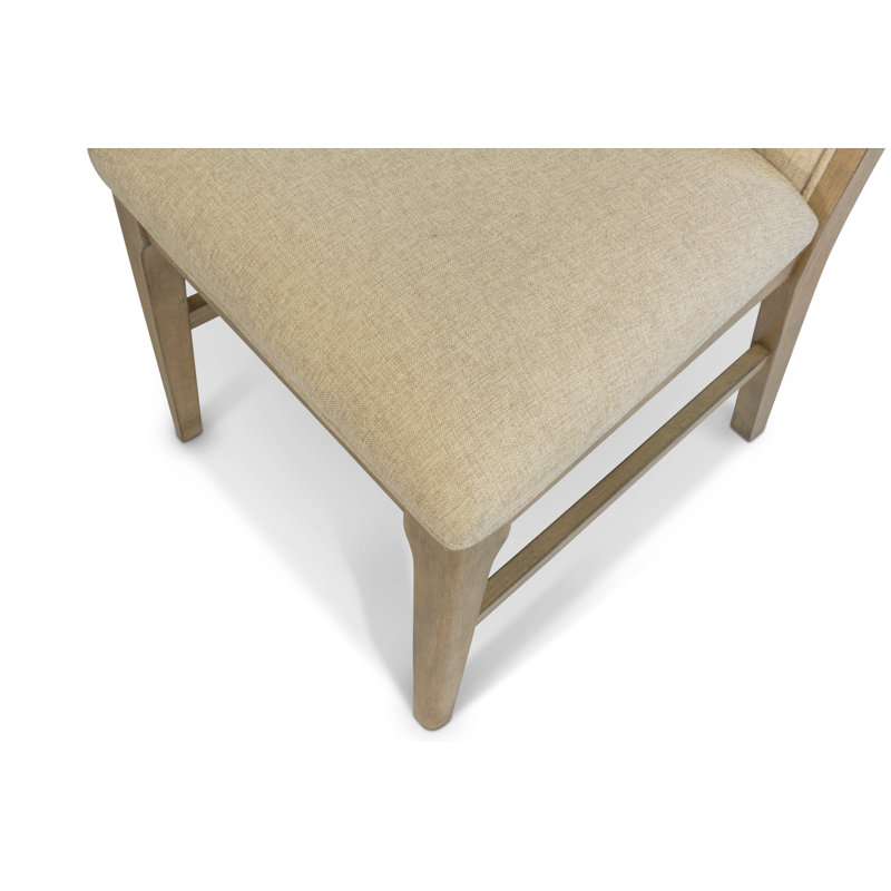 Chaise d'appoint rembourrée Rio Vista - ensemble de 2 - tons terreux discrets et finition argile - revêtement gris