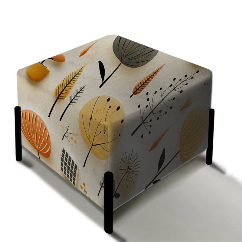 Mcm Minimalist Charm - Repose-pieds carré Mid-Century