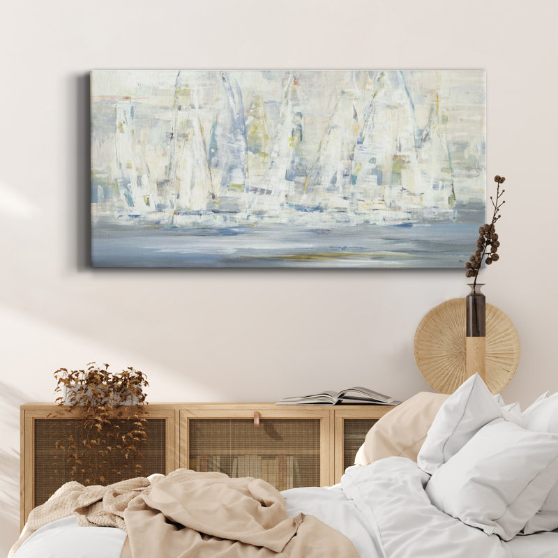Regatta Time - Toile tendue avec châssis de qualité supérieure - prête à être accrochée - impression
