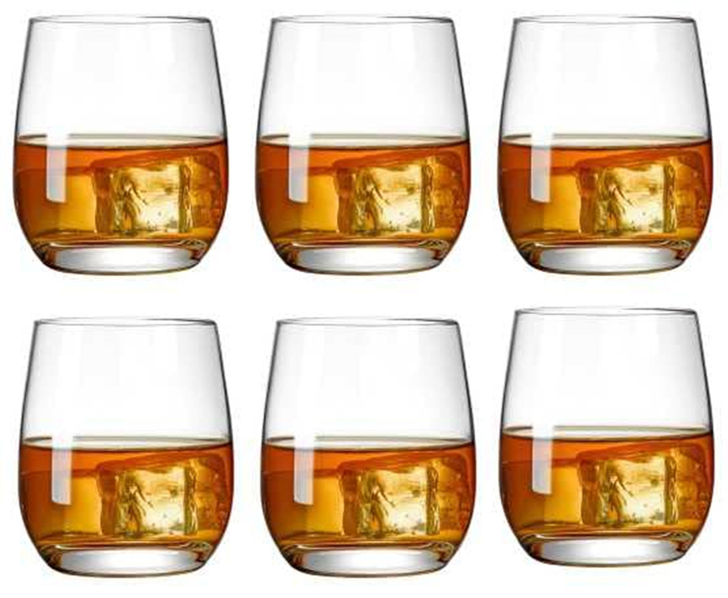 Table 12 Lead Free Crystal Small Beverage Glasses 15.5 Oz Clear Set Of 6  Glasses - Office Depot