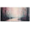 Dreamy Pink Mist Forest Landscape Artwork, Bedroom Wall Pictures, Framed Canvas Giclee Print 3 Pieces Wall Art