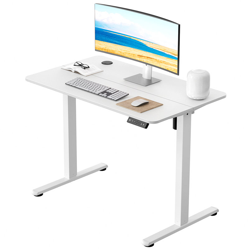 Bureau debout pour bureau à hauteur réglable, Blanc, H 46,5 po x l 40 po x P 23,6 po