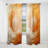 Gold Orange Desert Mirage Spiral Ii - Modern Velvet Curtain - Room Darkening - 1 Panel-107827013
