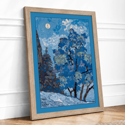 Solitary Tree Under Stars Scandinavian - Print