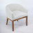 Mid Century Modern Upholstered Barrel Dining Chairs With Arms,Farmhouse Linen Kitchen & Dining Room Chairs With Natural Hardwood Frame, 19" W Accent Chairs For Living Room,Single Pack-1506826960