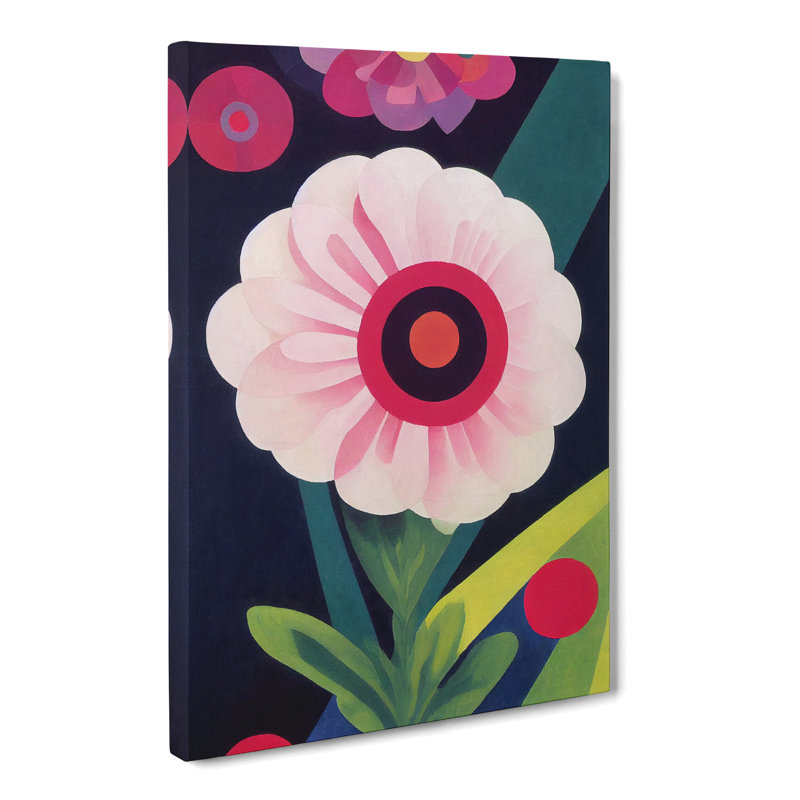 Carnation Flower Abstract - Wrapped Canvas, 76cm H x 50cm W x 3cm D