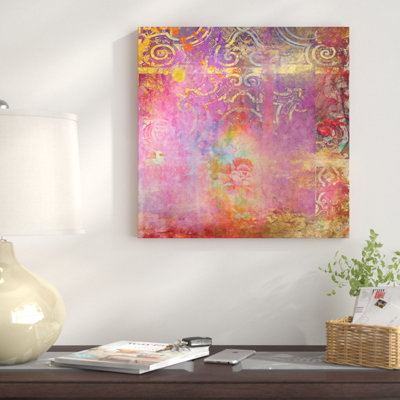 « antique future series : boho rose », impression sur toile tendue