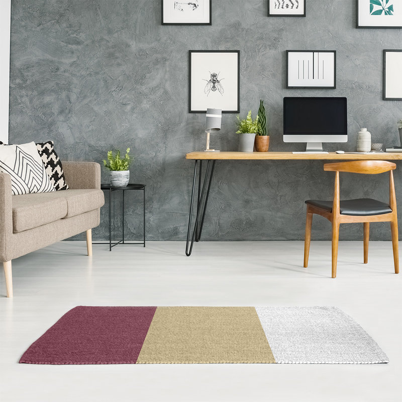 Tapis de zone rouge/beige, Rectangle 4 pi x 6 pi