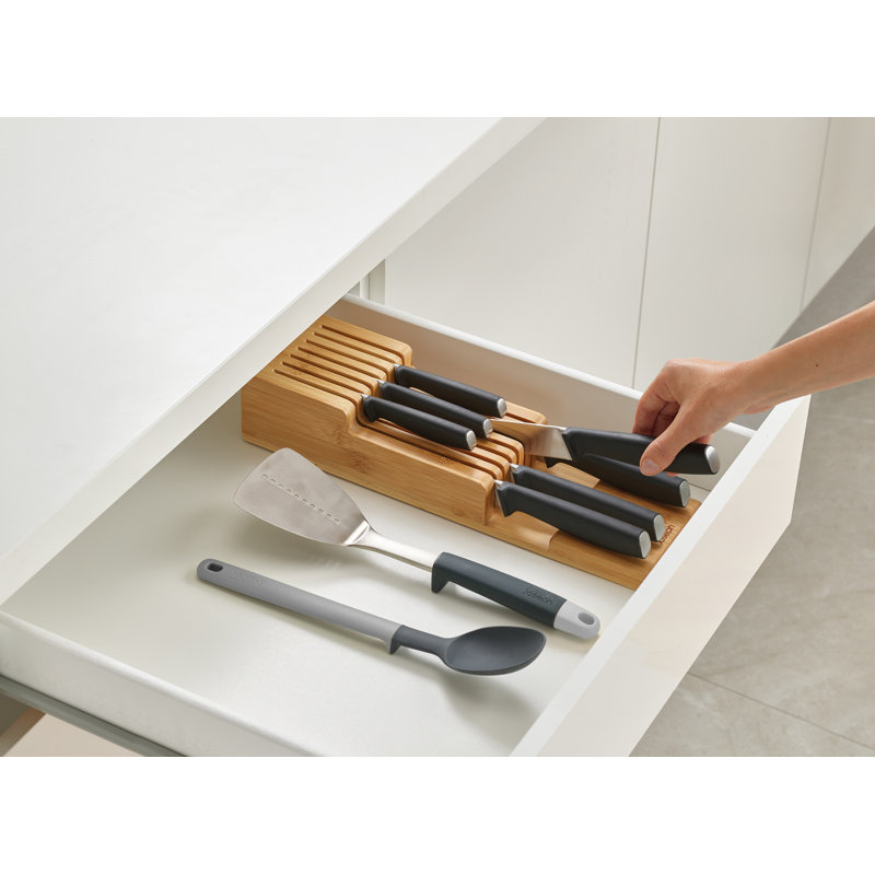 Drawer Store Bamboo 2-tier Knife Organizer