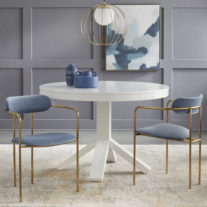 Yeghishe 2 - Person Pedestal Dining Set, Blue