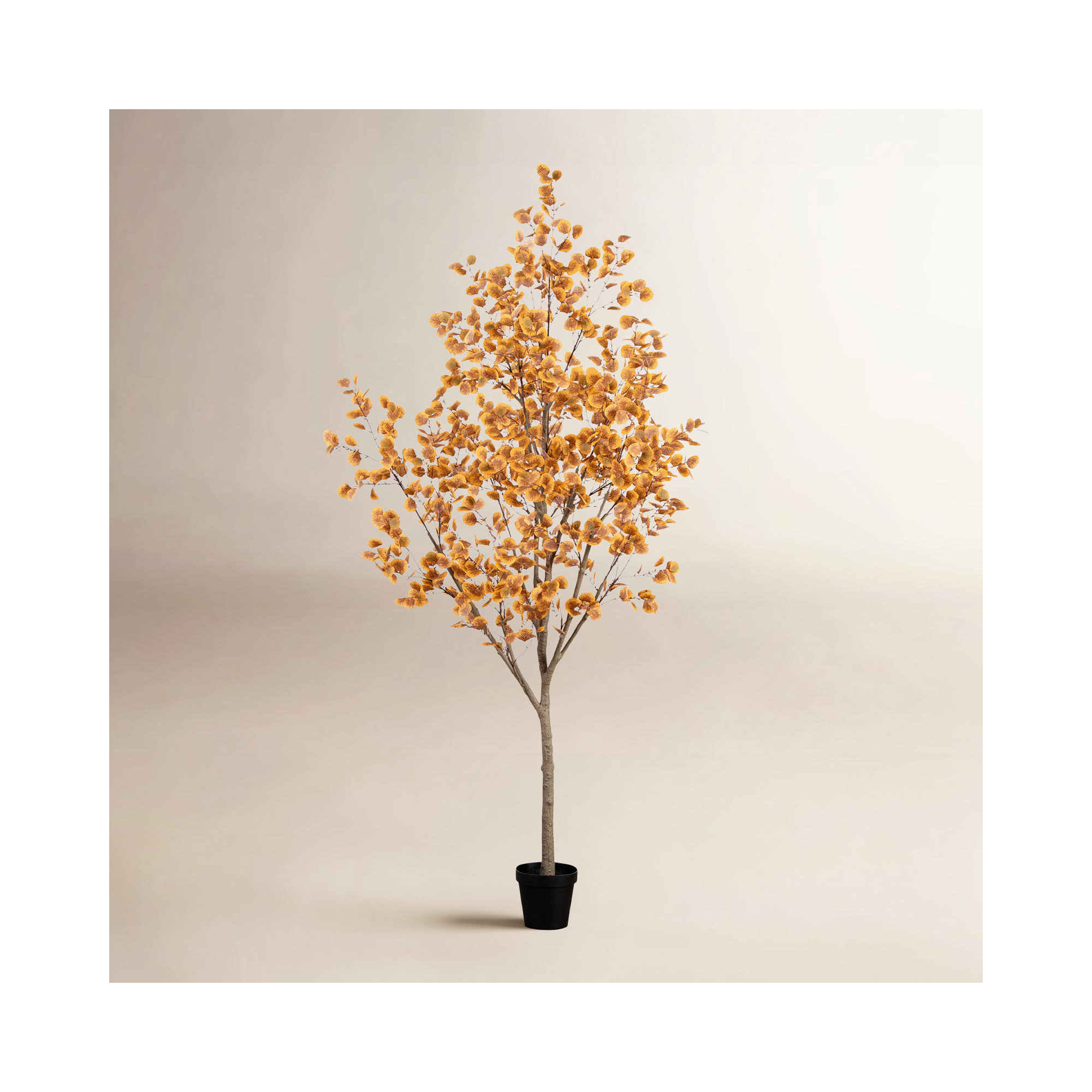Artificial Autumn Fall Eucalyptus Tree, 108" H x 48" W x 48" D