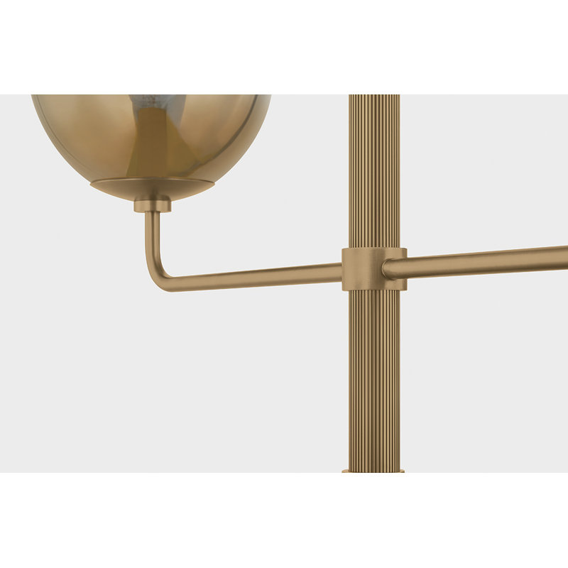 Troy Lighting August Chandelier in Patina Brass, 38.5" H x 59" W x 59" D, 4 Lights