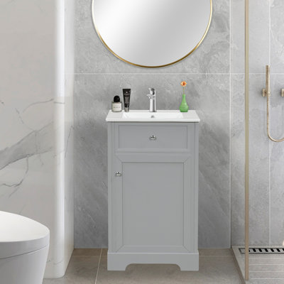 Taishima 20'' Single Bathroom Vanity with Ceramic Top