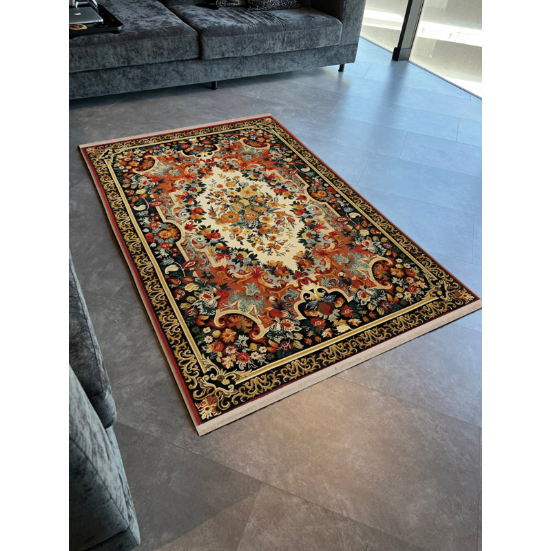 Tapis intérieur / extérieur rectangulaire Kutsal, Rectangle 5 pi 1 po x 7 pi 10 po