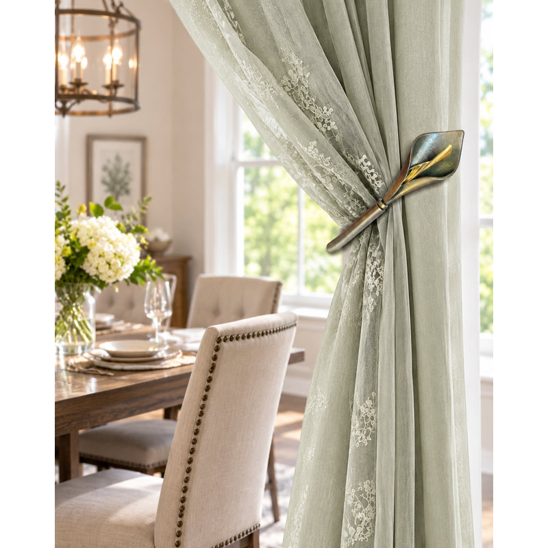 Antique Brass Curtain Holdbacks