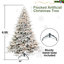 Arbre de Noël artificiel pré-éclairé avec une finition de pin enneigé pour une ambiance des Fêtes