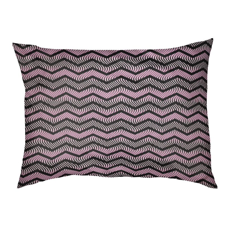 Coussin pour chien Chelan, Noir/rose, Grand (l 50 po x P 40 po x H 7 po)