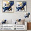Art mural bleu foncé et or V - Fractals-2042262384-2042262398