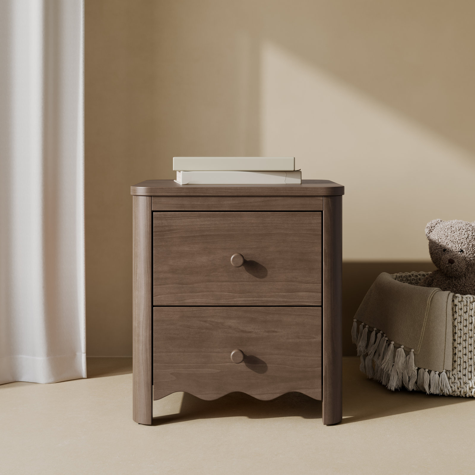 Casablanca Nightstand, Hazelnut