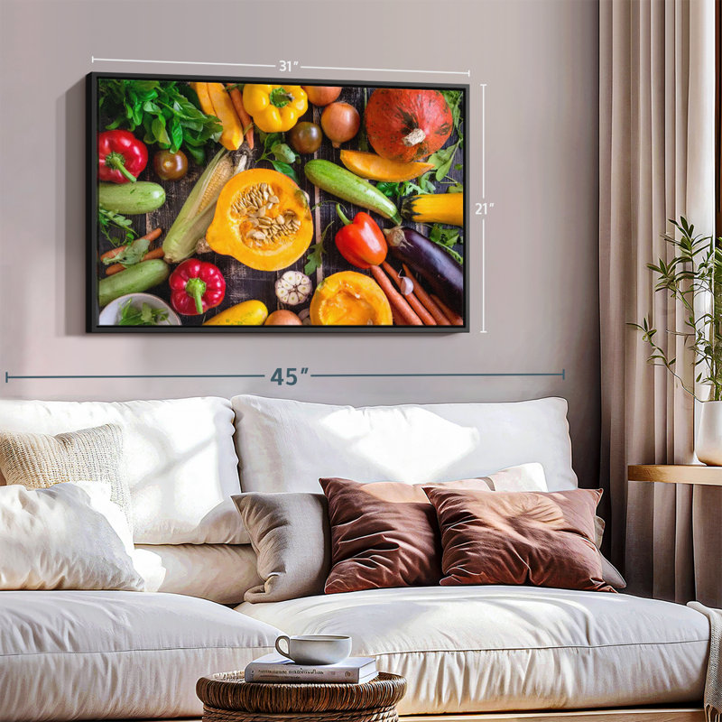 «Jumble de légumes», H 21 po x l 31 po