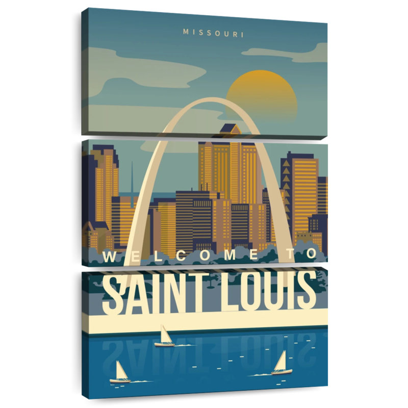 Affiche Nicci Saint Louis Arch, H 32 po x l 20 po
