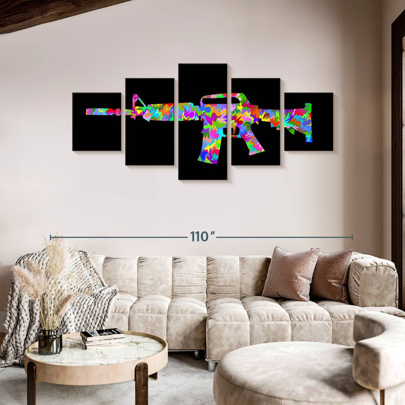 Vibrant AK-47, 42" H x 92" W