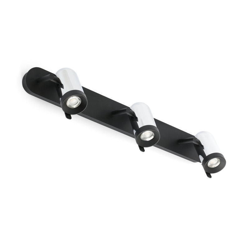 Hoskin 58.5cm 3 -Light Track Kit, Chrome, Black