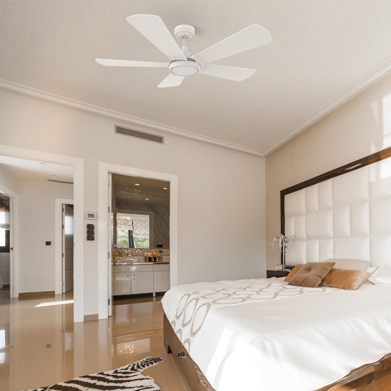Ventilateur de plafond intelligent Winston avec télécommande, ensemble d'éclairage inclus, fonctionne avec l'assistant Google, Amazon Alexa et les raccourcis Siri.
