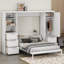 Grand lit escamotable avec tiroirs et tablettes-107167774