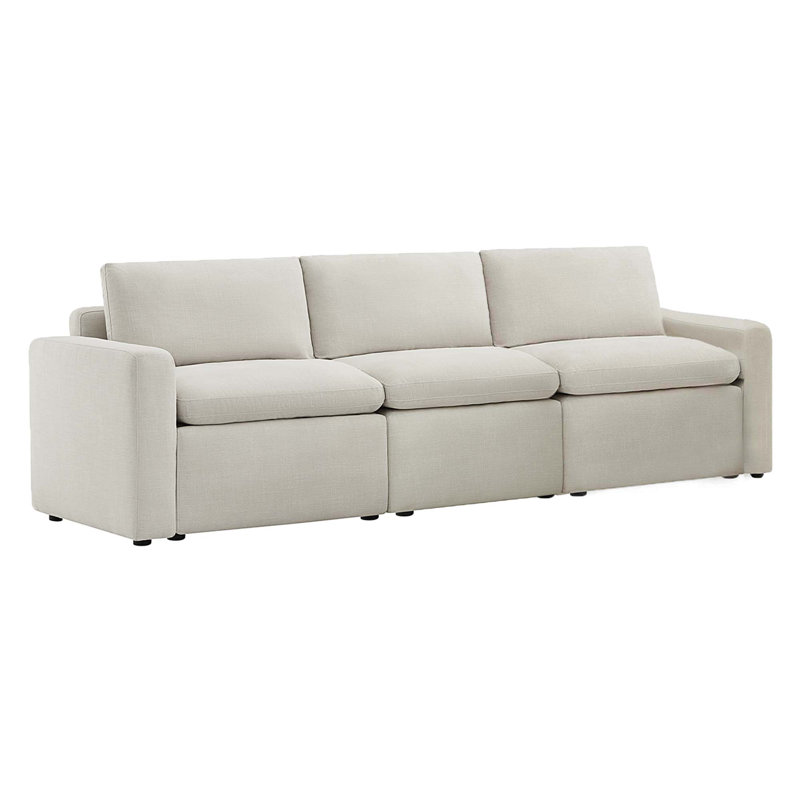 Canapé modulaire rembourré 2 pièces 74 "Lana, H 34 po x l 104,3 po x P 34,6 po, Lin Performance Effie