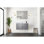 Gris foncé 36 po Meuble-lavabo, comptoir en quartz blanc, robinet, miroir à DEL - et meuble-lavabo de qualité x P 22 po, plateau, résistance aux taches et durabilité