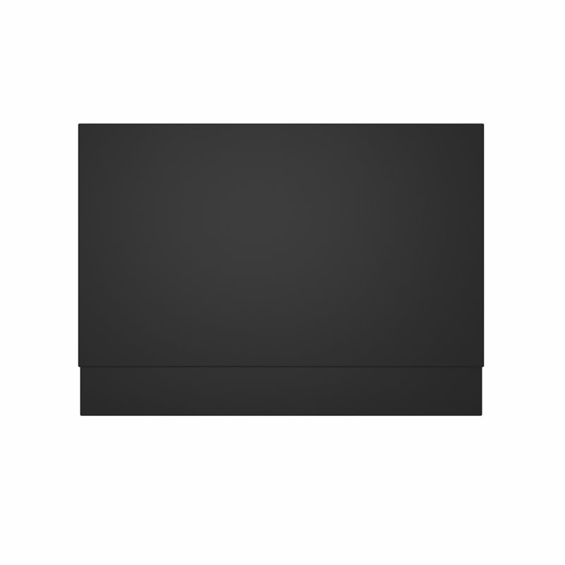 Modern Bathroom MDF Wooden Bath Adjustable 800Mm End Panel, Matt Black