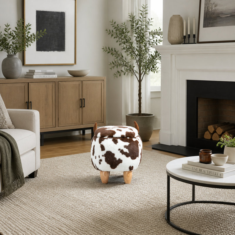 Repose-pieds avec rangement Cow