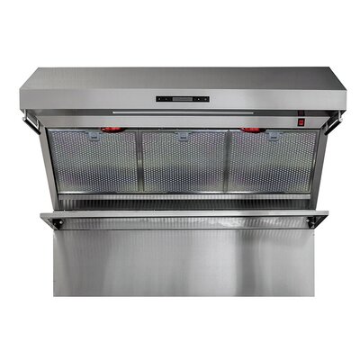 Savona 46-inch Wall Mount Range Hood in Stainless Steel, 1200 CFM Double Motors Top Exhaust Vent -  Forno, FRHWM5029-48HB