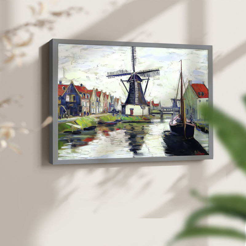 Landscape Series-LXI -Framed Print - Restickable, Gray, 16" H x 20" W