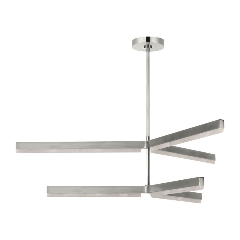 Linea LED Chandelier, Antique Nickel