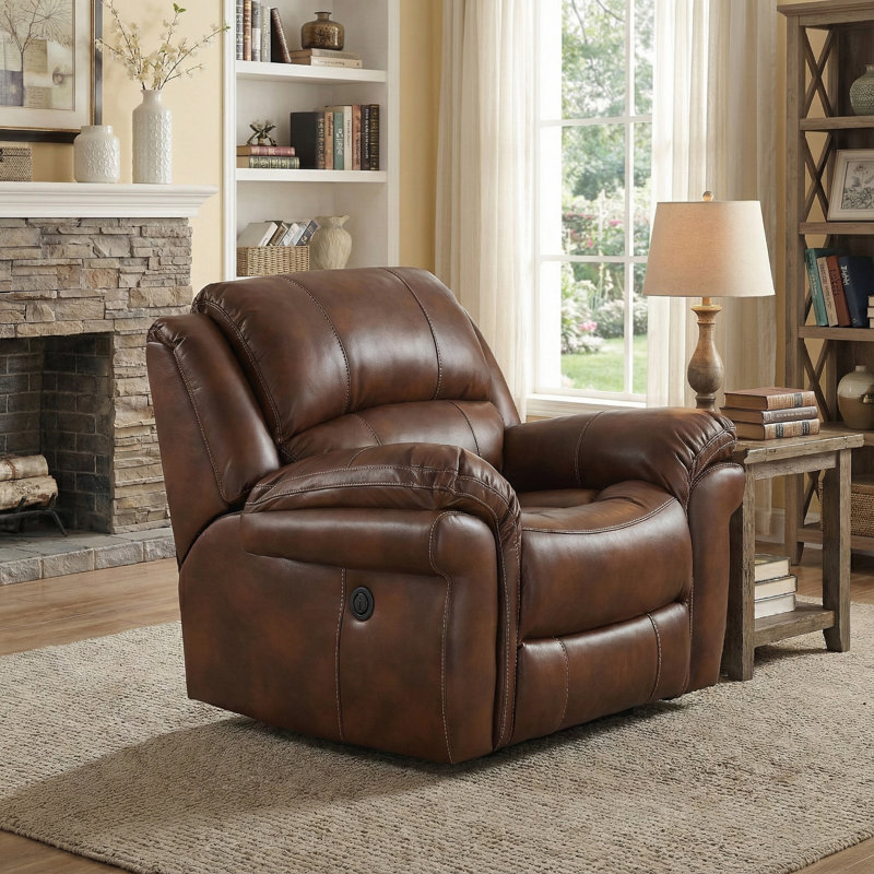 Arles 110cm Wide Standard Recliner, Tan, Power