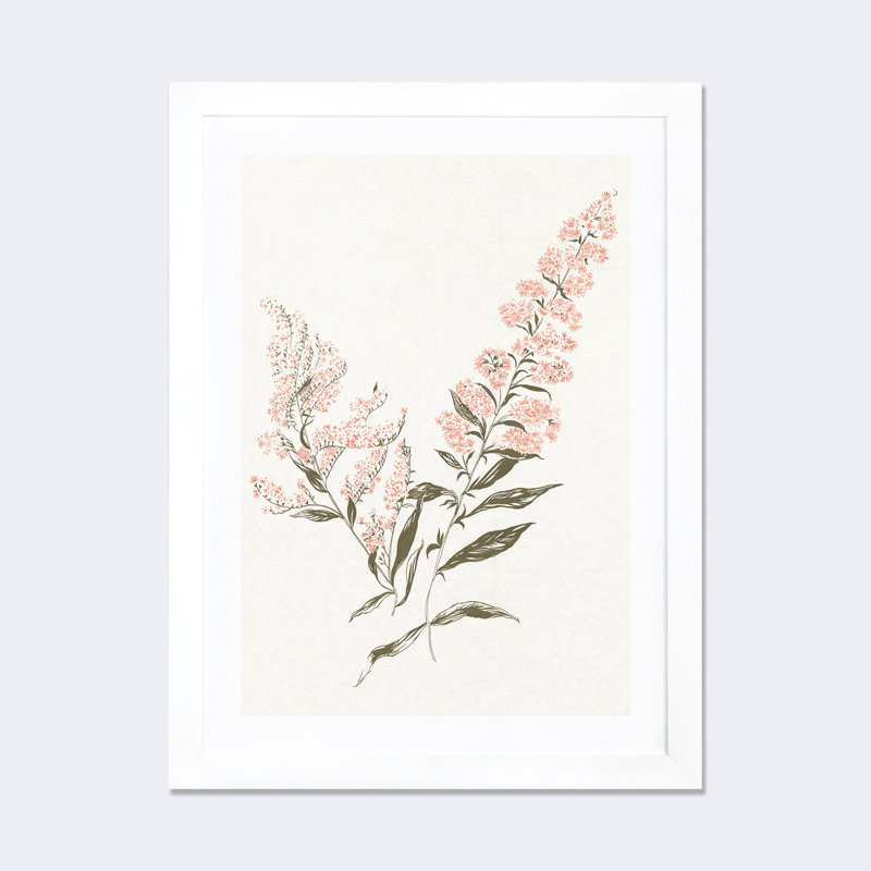 « fleurs on white i », impression, H 24 po x l 16 po x P 1 po, Papier encadré blanc