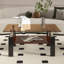 Table basse rectangulaire, plateau en verre trempé avec panneau de fibres à densité moyenne, table moderne pour le salon, verre-1253753862-1253753977