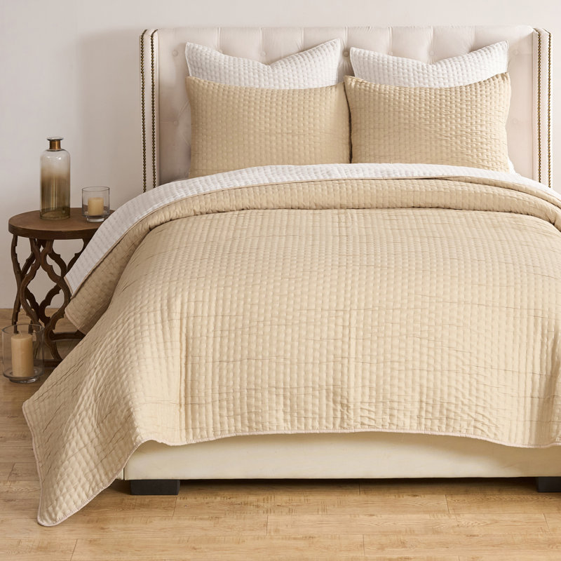 Ensemble de couvre-lit double Greenest Home Fashions Homestead 2 pièces, 68 x 88 po, Homestead Natural